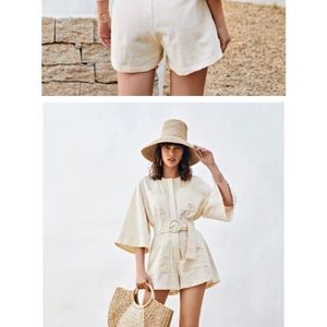 Bell Sleeve Belted Romper